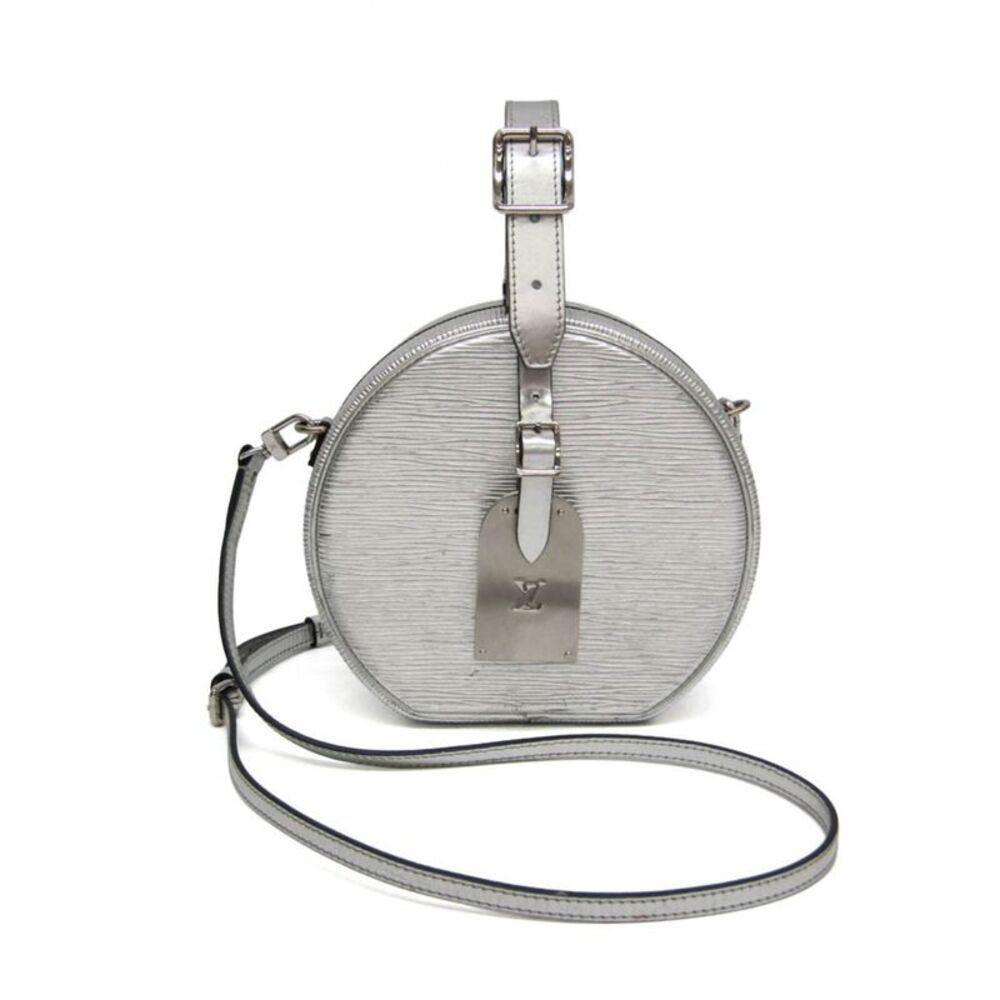 Louis Vuitton Petite Boite Chapeau Epi Leather Silver Leather Handbag